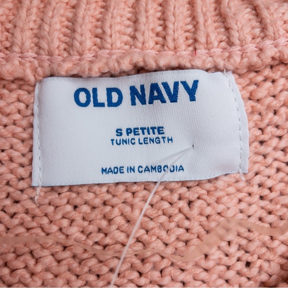 NWT Old Navy Pink Oversized Voop-Neck Tunic Sweater - Picture 4 of 7